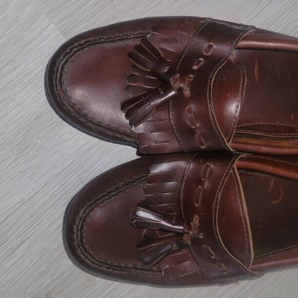 DOCKER'S Men's Leather Tassled Business Casual Slide Loafer 9 Career Formal Desi - Picture 8 of 8